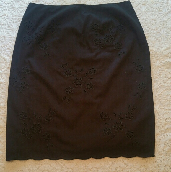 Talbots Dresses & Skirts - Black Eyelet Skirt by Talbot's